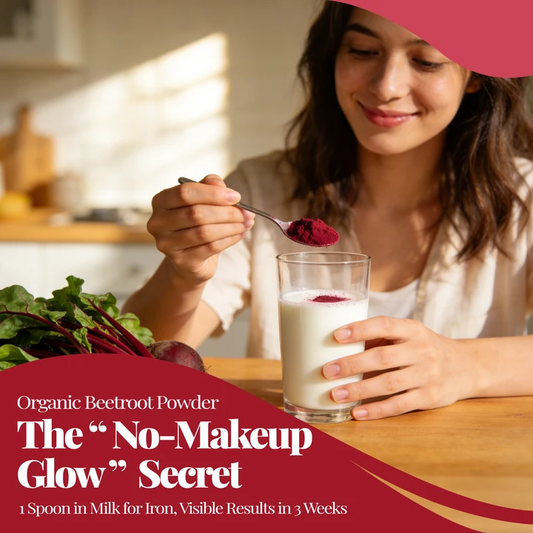 Organic Beetroot Powder: The "No-Makeup Glow" Secret—1 Spoon in Milk for Iron, Visible Results in 3 Weeks