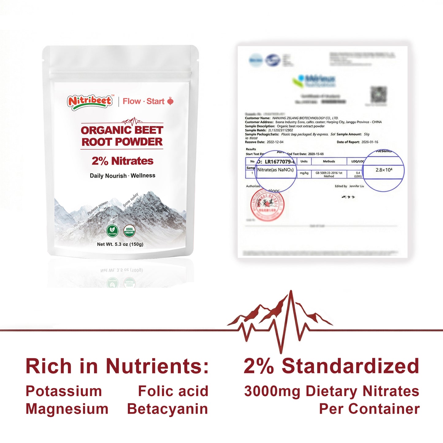 Organic Beetroot Powder – 2% Nitrate