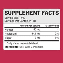 Load image into Gallery viewer, 50:1 Beet Root Concentration Liquid-5900mg Nitrates
